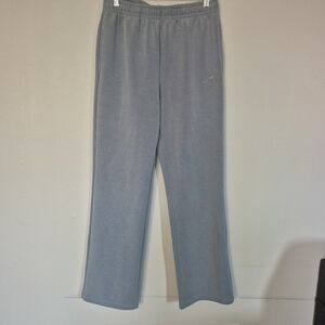 Lazypants Scuba Fabric Straight Leg Pants Light Blue Grey Medium